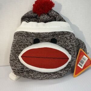 RARE! Sock Monkey Belt Bag by Plushland - New With Tags Brown, Red, White 39 In